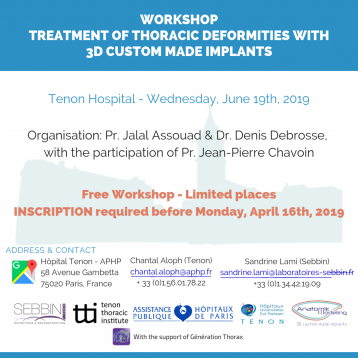 Workshop "Tratamiento de las deformidades torácicas", 19 de Junio 2019, París, Francia